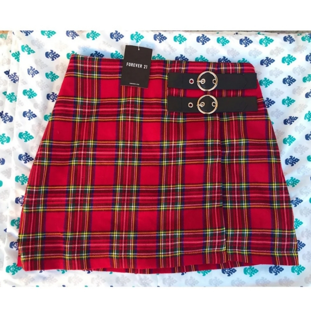Forever 21 plaid skirt size x small